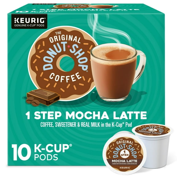 CubiCoffee Haven Shop, One Step Mocha Latte Flavored K-Cup Coffee Pods, 10 Count (Pack of 2)