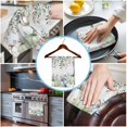 thumbnail image 3 of Green Blue Pumpkin Fall Kitchen Towels Set of 3, Water Absorbent Dish Towel, Thanksgiving Eucalyptus Leaves Floral Decorative Hand Towels - Quick Drying Cloth for Cooking Baking, 18x28 Inch, 3 of 8