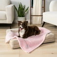 thumbnail image 3 of PetAmi Dog Blanket for Small Dogs Pink, Fluffy Soft Puppy Blanket, Sherpa Fleece Cat Blanket for Kitten Doggie, Calming Pet Blanket Throw for Couch Sofa Bed Washable, Small 24x32, 3 of 7