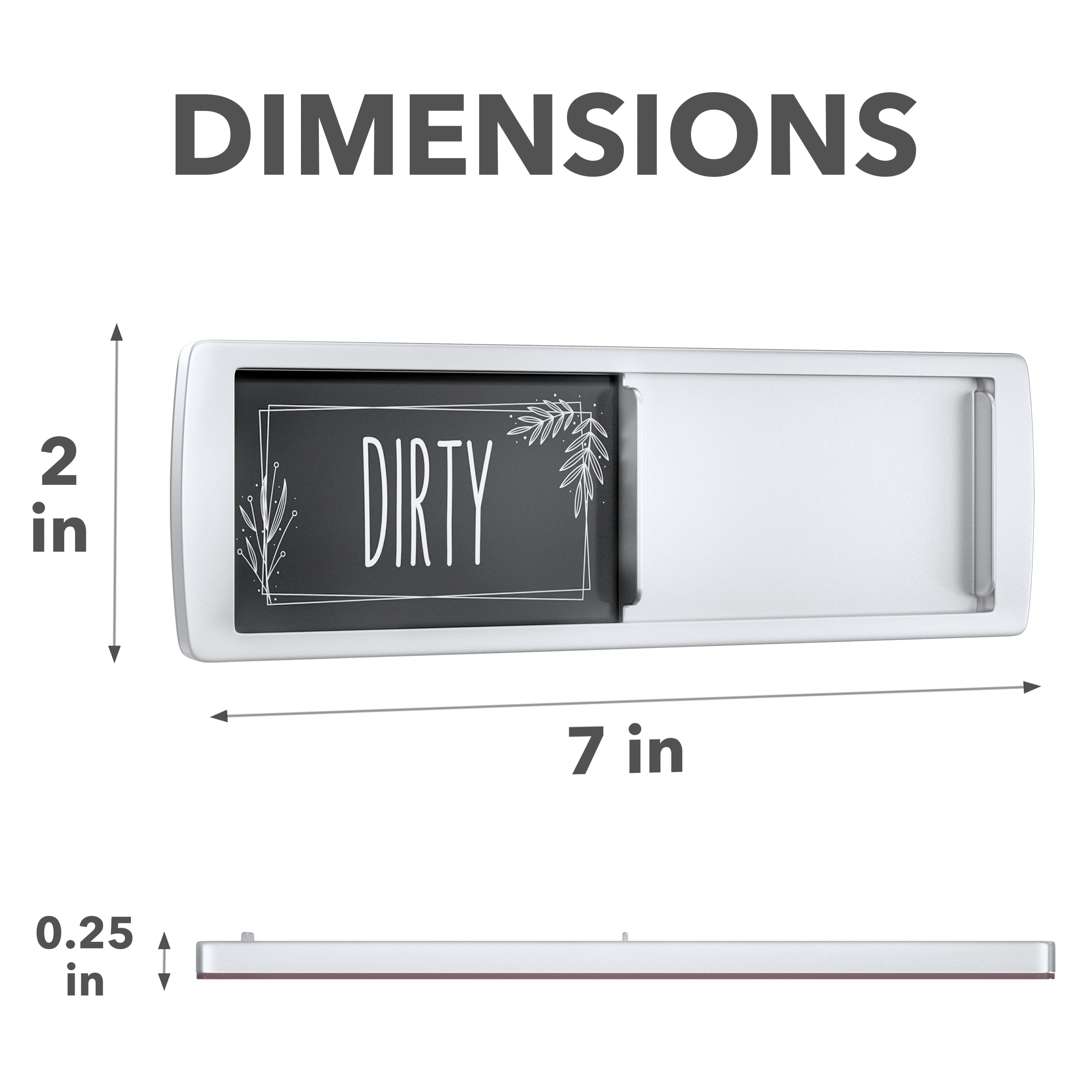 Assured Signs Dishwasher Magnet Clean Dirty Sign for Kitchen - White and Grey Acrylic - Made with Strong Refrigerator Magnets