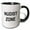 Black/White, variant on 3drose, Nudist Zone - Funny Bathroom Humor - Get Naked Nude Bathing Area, 11oz Two-tone Black Mug