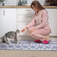 thumbnail image 3 of Pink and Blue Diamond Shaped Boho Pattern Kitchen Rugs Sets Of 2,Anti Fatigue Kitchen Mat Rugs Non Slip Washable,Decorative Kitchen Floor Mats for Kitchen,Sink,Laundry,17"x30"+17"x47", 3 of 7