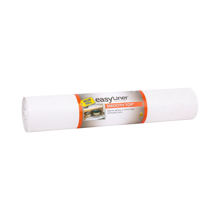 Duck Brand Smooth Top Easy Liner Non-Adhesive Shelf Liner, White, 20-inch x 24-Foot Roll and 12-Inch x 20-Foot Roll