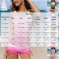 thumbnail image 3 of Cethrio Girls Tankini Swimsuits with Built in Bras, Quick-drying Vacation 2 Piece Summer Kids Bathing Suits Hot Pink Size 11-12 T, 3 of 7