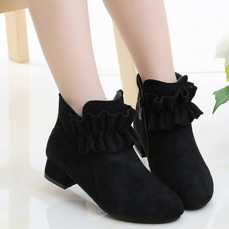 

NEGJ Children Baby Girls Princess Casual Shoes Winter Cotton Warm Short Boots
