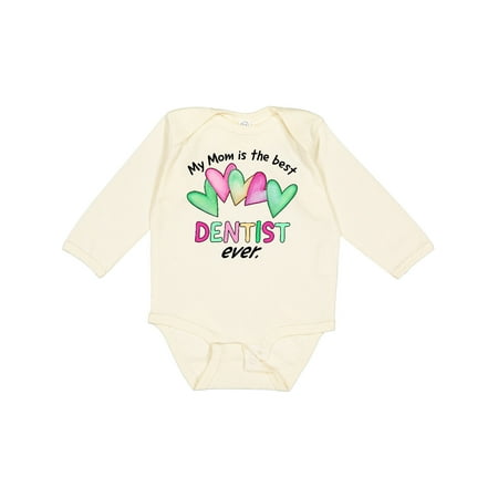 

Inktastic My Mom is the Best Dentist Ever Gift Baby Boy or Baby Girl Long Sleeve Bodysuit