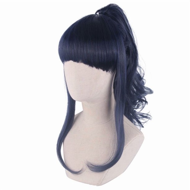 Peluca para cosplay, disfraz de anime Hyugas Hiatas, 40 cm, pelo sintético