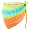 thumbnail image 2 of AHTJRT Boho Beach Cover Ups for Women Hawaiian Sarong Swim Skirts Sporty Sheer Bikini Chiffon Wraps Bottoms for Surfing Beachwear Orange M, 2 of 5