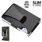 Money Clip RFID Blocking Wallet Slim Carbon Fiber Card Holder Metal Men's Gift
