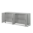 thumbnail image 4 of Ailani Light Grey Sideboard/Buffet - 4 Doors, Polished Chrome Handle and Leg Tip, 2 Adjustable Shelves, 4 of 10