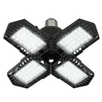 LED Garage Ceiling Light, Super Bright 6000K Shop Light with 4 Adjustable Panels for Workshop, Storage, or Attic - 1 Pack