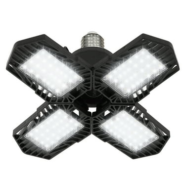 LED Garage Ceiling Light, Super Bright 6000K Shop Light with 4 Adjustable Panels for Workshop, Storage, or Attic - 1 Pack