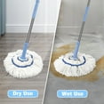 thumbnail image 6 of NEWE Self Wringing Twist Mop with 55 inches Handle for Floor Cleaning (Blue), 6 of 7