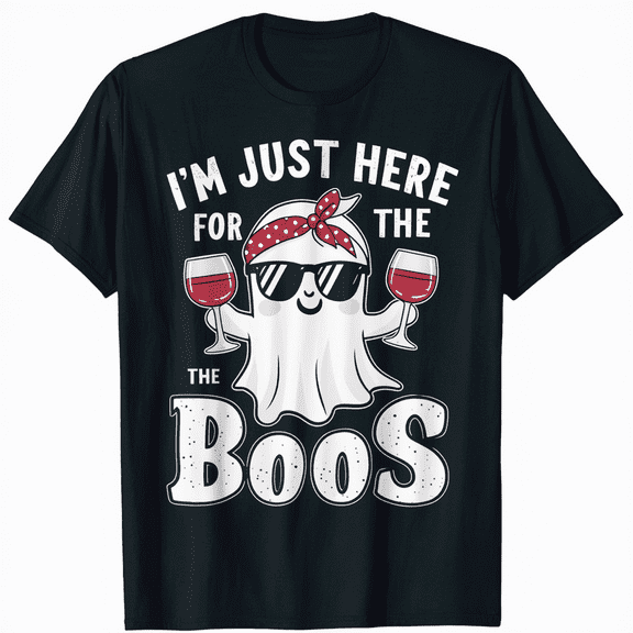 I'm Just Here For The Boos Women's Ghostly Halloween T-Shirt