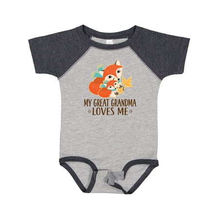 

Inktastic My Great Grandma Loves Me Fox Gift Baby Boy or Baby Girl Bodysuit