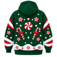 thumbnail image 4 of Christmas Pet Carrier Hoodie Unisex Kangaroo Pouch Sweatshirt with Zipper, Warm Oversized Cat Dog Holiday Pullover, 4 of 4