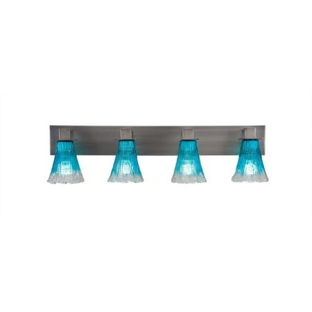 Apollo Bar - Apollo 4-light Graphite Finish Bath Bar with Glass Shade