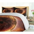thumbnail image 5 of Ambesonne World Duvet Cover Set, Vivid Burning Earth Heat, 2-Calking, Orange Brown Yellow, 5 of 7