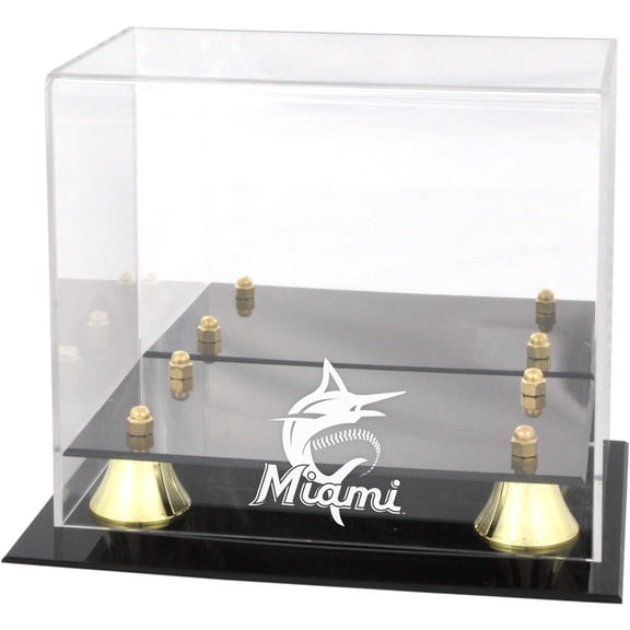 Miami Marlins Golden Classic 2019 Logo Mini Helmet Case - Fanatics Authentic Certified