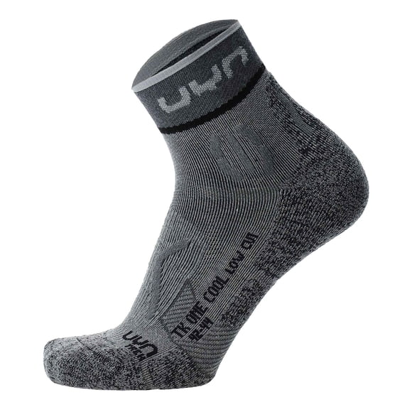 UYN calcetines de senderismo para hombre - Trekking One Cool Low Cut Socks, calcetines de senderismo, logo Gris 39-41