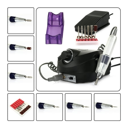 - electric nail drill nail manicure nail file Polishing Tools for Home and Salon nail manicure file pedicure file Low Heat Professional Electric Nail Drill Black Professional Electric Nail Drill Nail