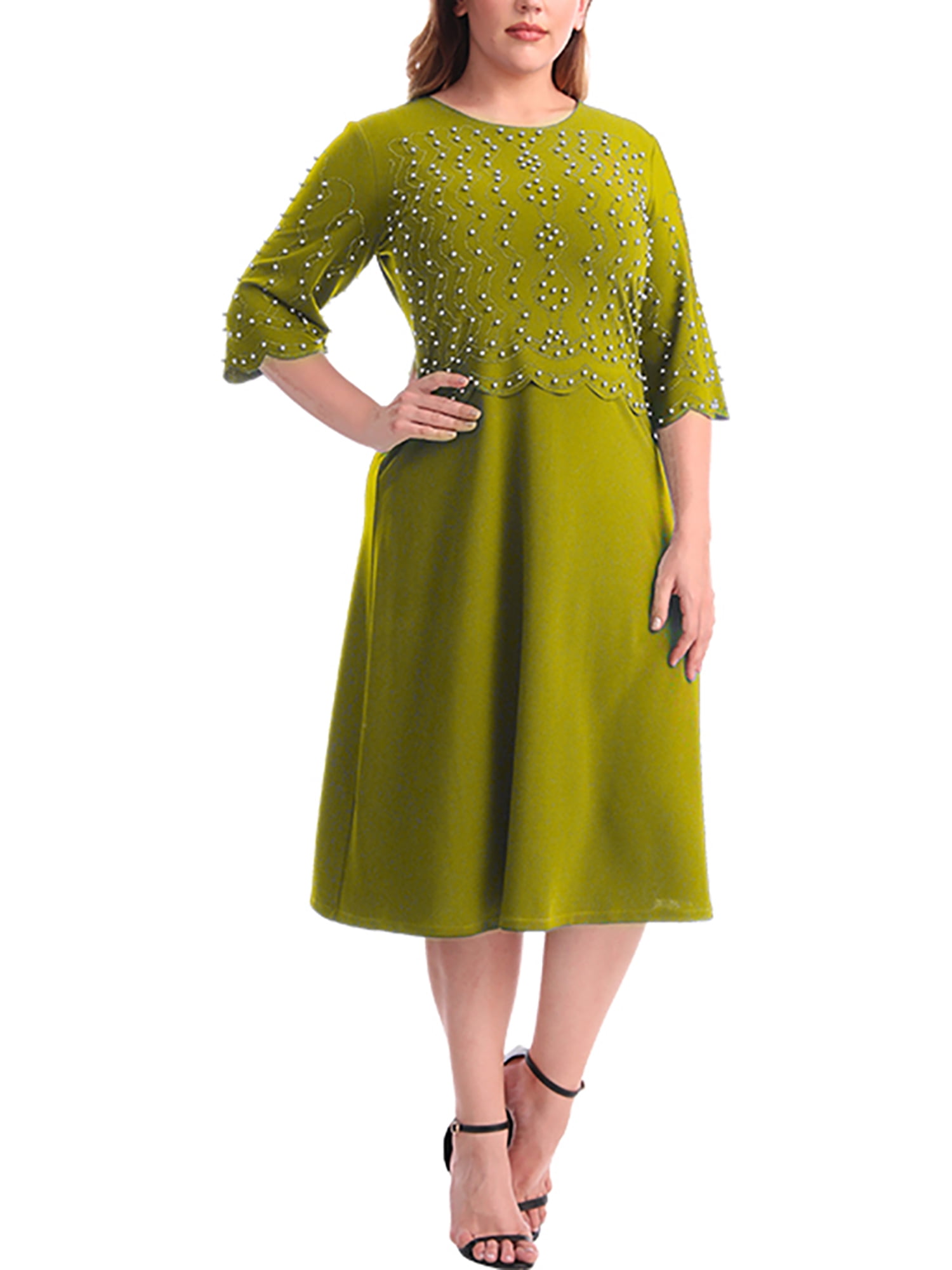 JustVH Women Plus Size Formal Dress Evening Party Cocktail Prom Ball