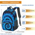 thumbnail image 3 of Blue and Black Tie Dye Pattern 17" School Backpacks for Teens,Waterproof Oxford Fabric,S-Shape Padded Straps for School,Travel,Hiking,Camping, 3 of 6
