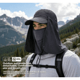 thumbnail image 3 of Foldable Sun Cap, Fishing Hats, UPF 50+ Protection Caps with Face Mask Neck Flap, 3 of 7