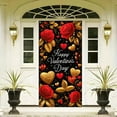 thumbnail image 6 of Large Valentines-Day Door Cover 6x2.9 Ft Happy Valentine's Day Banner Decorations Romantic Hearts Love Hanging Background for Indoor Outdoor Valentines Day Home Door Banner Party Supplies, 6 of 7