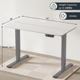 thumbnail image 5 of Electric Standing Desk with Dual Motors, 220 lbs Load Capacity, Rounded-Edge, Three-Stage Lifting Legs & Safety Rebound System, 55"×28"Adjustable Sit Stand Workstation for Home Office, 5 of 7