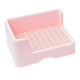 thumbnail image 4 of Arena para mascotas pequeña, inodoro para mascotas, orinal, entrenador, arena esquinera, caja de cama, bandeja para mascotas para animales pequeños/co Rosa, 4 of 8