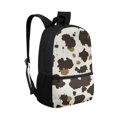 thumbnail image 2 of Uourmeti Brown Striped Pattern Backpack, Lightweight Polyester Backpack 17 Inch Smooth Zipper Student Bookbag for Night Out Travel, 2 of 6