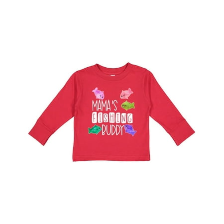 

Inktastic Mama s Fishing Buddy with Colorful Fish Gift Toddler Boy or Toddler Girl Long Sleeve T-Shirt