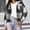 Black plaid button down jacket a1, variant on Women's Fall Winter Hooded Plaid Button Down Jackets Casual Loose Short Blazers Outdoor Travel Coats Fashion Tops, Purple S