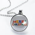 thumbnail image 2 of Christmas Elegant Glass Circular Pendant Necklace - Stunning Jewelry for Every Occasion, 2 of 5