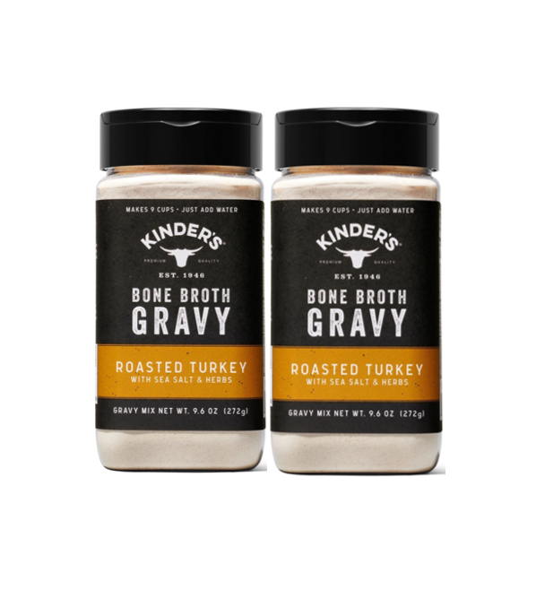 Kinder's Roasted Turkey Bone Broth Gravy (9.6 Ounce) 2 Pack