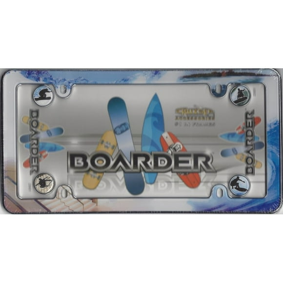 Boarder Plastic License Plate Frame