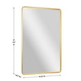 thumbnail image 5 of Emma + Oliver 48" x 30" Rectangular Wall Mirror with Gold Frame and Silver Backed Glass for Clarity for Entryways, Bathrooms & More, 5 of 12