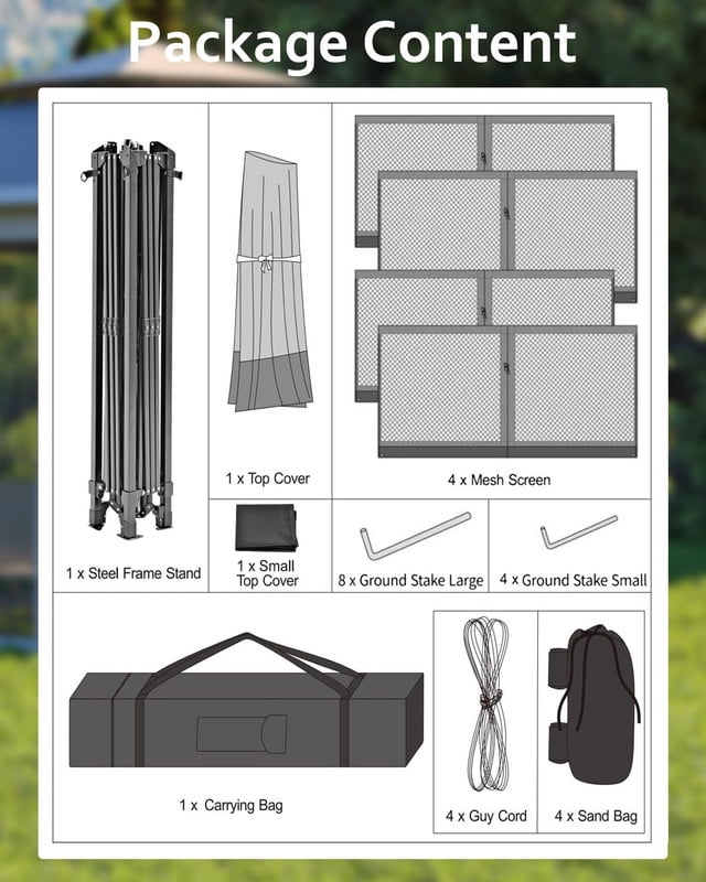 Riedhoff 12'x12' Pop up Gazebo,Outdoor Canopy Shelter with 4 Stanbags for Garden,Light Blue