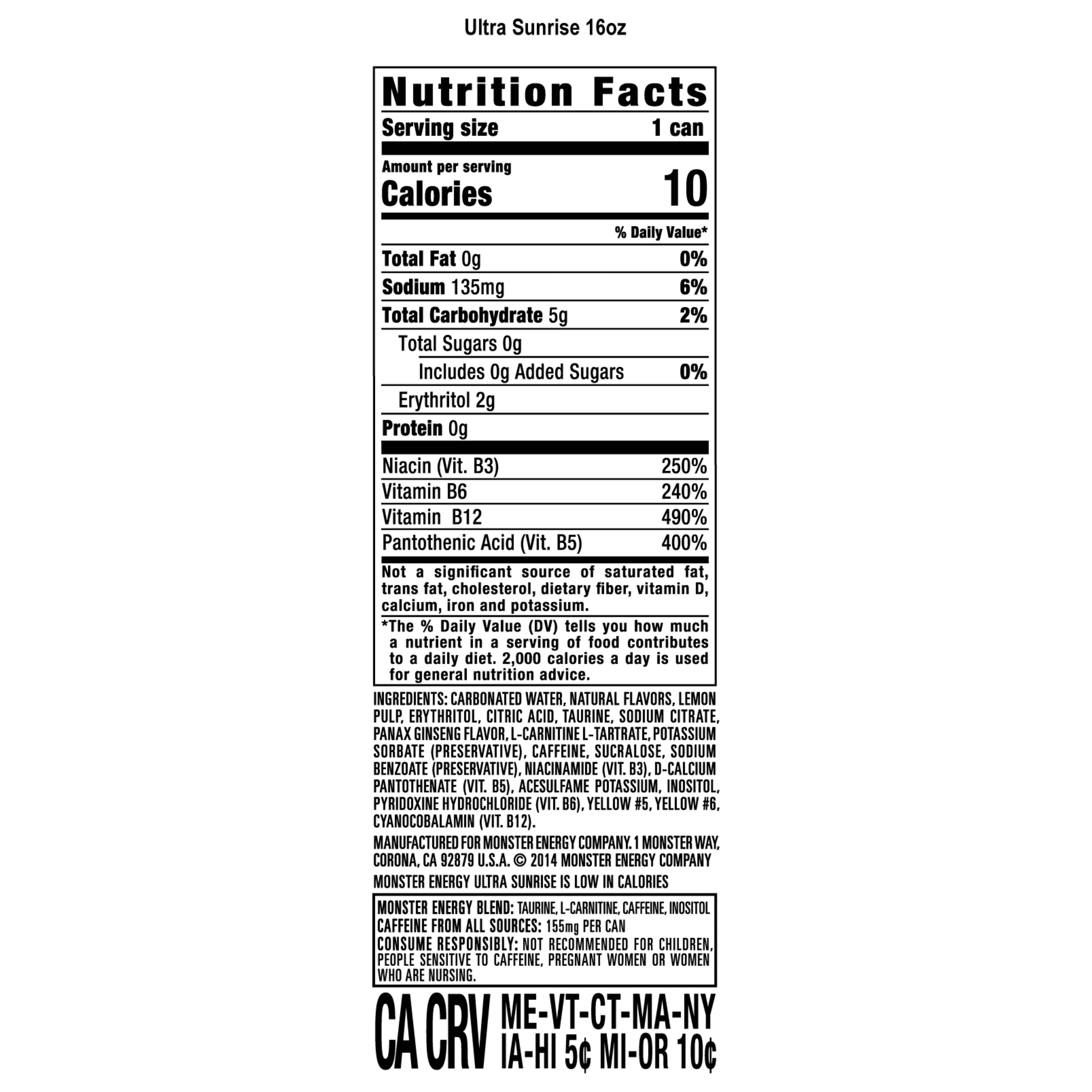 monster l carnitine amount 12CANS:Monster Energy RIPPER JUICE Limited Edition L-CARNITINE + B VITAMNS 16.9z Monster - Monster, Energy -