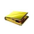 thumbnail image 1 of Advancent Manta de emergencia al aire libre a prueba de viento rescate supervivencia cubierta térmica mochilero plegable reflectante tienda Escalada Oro 140x210cm, 1 of 6