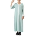 thumbnail image 5 of EnJoCho Kids Girl Musli𝗆 Abaya Dress Bell Sleeve Islami𝖼 Kaftan Eid Robe Maxi Musli𝗆 Ramadan Dress 𝖣ubai Arabic Belt Prayer Clothes, 5 of 7