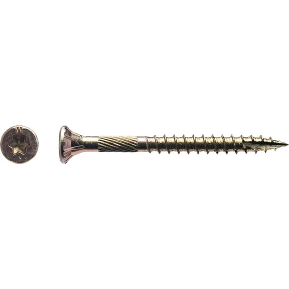 Big Timber 5015925 No.9 x 2 in. Star Coated Wood Screws, Gold Zinc - 5 lbs - Pack of 585