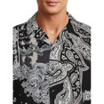 thumbnail image 4 of No Boundaries Men's and Big Men's Rayon Shirt with Short Sleeves, 4 of 5