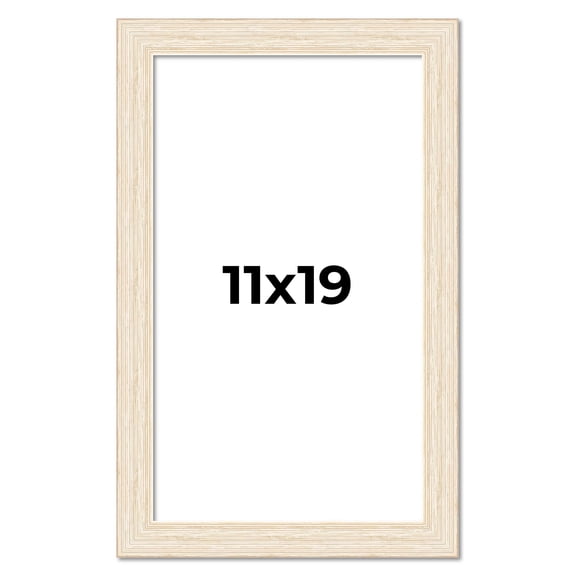 11x19 Frame White Real Wood Picture Frame Width 1.5 inches | Interior Frame Depth 0.5 inches | Barn