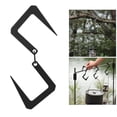 thumbnail image 4 of GARENDE 2xHeavy Duty Metal S Hook Utility Hanging Hooks Outdoor Camping Storage Black , Black, 3 Pcs, 4 of 9