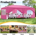 thumbnail image 4 of 10'x20' Canopy Tent Wedding Party Outdoor Gazebo with 6 Removable Sidewalls for Weddings and Events,Pink, 4 of 7