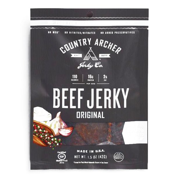 Country Archer Original Beef Jerky Snack Size .88 oz each (4 Items Per
