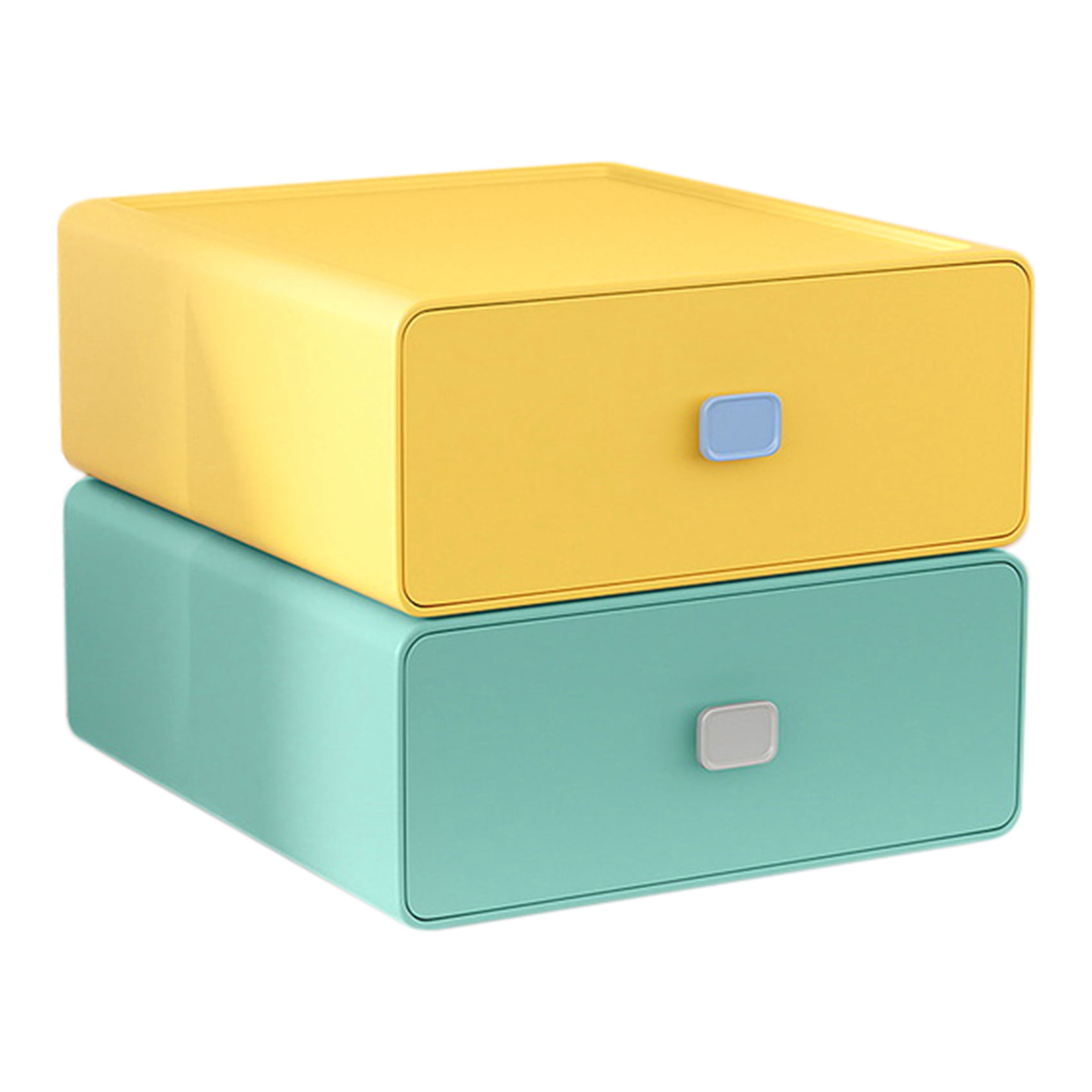 Colorful Desktop Storage Box Stackable Drawer Organizer Table Office