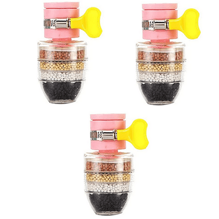 

3 Pack Water Filter for Sink Universal Interface Activated Carbon Faucet Water Filter for Kitchen Bathroom Splash-Proof & Water-Saving